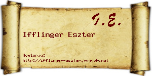 Ifflinger Eszter névjegykártya